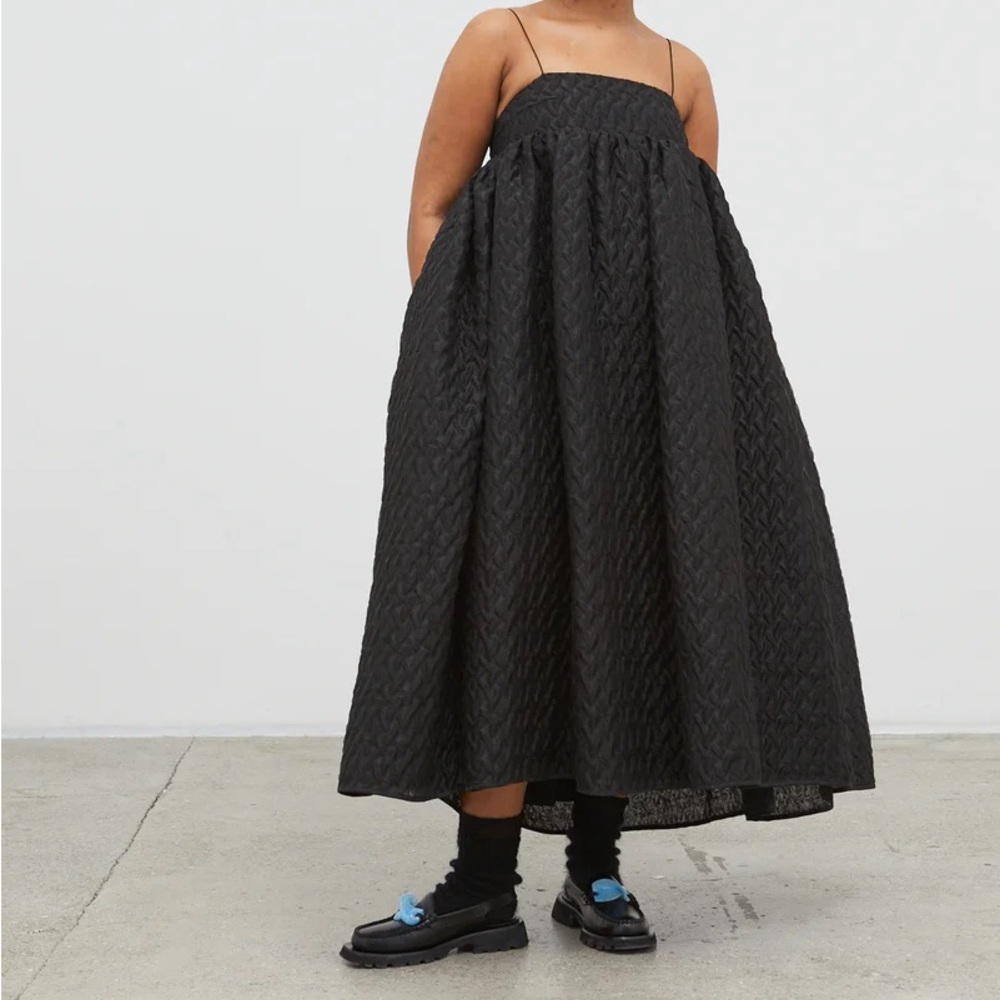 Cecilie Bahnsen Black Textured Dress